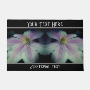 Clematis Flower Up Close Personalised Doormat