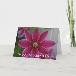 Clematis, Happy Mother's Day Card
