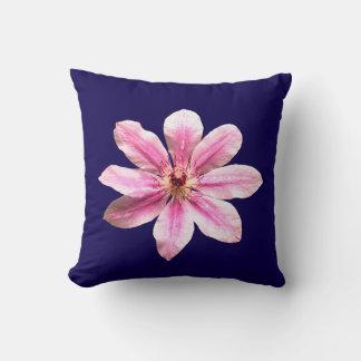 Clematis Nelly Moser Cushion