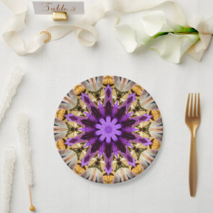 CLEMATIS PAPER PLATE