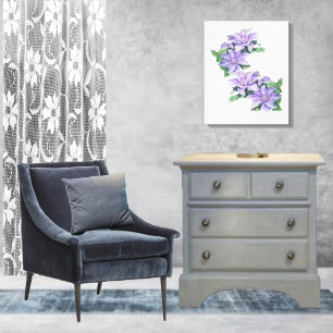 Clematis Purple Canvas Print