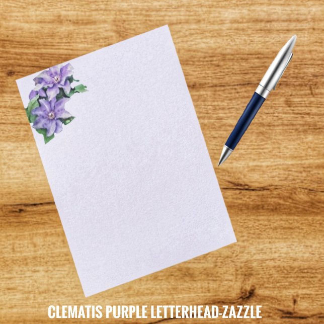 Clematis Purple  Custom Letterhead (Creator Uploaded)