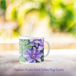 Clematis Purple Large Coffee Mug