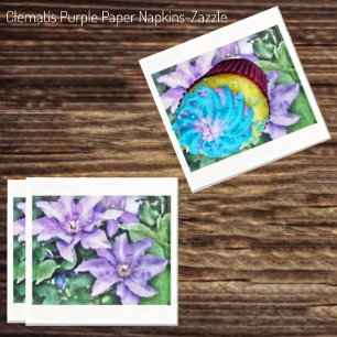 Clematis Purple  Napkin
