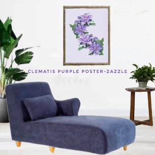 Clematis Purple Poster