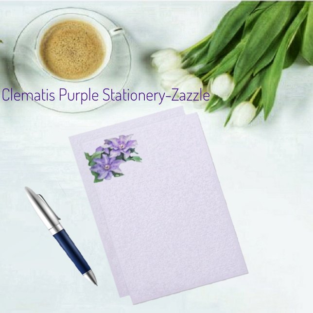 Clematis Purple  Stationery (Creator Uploaded)