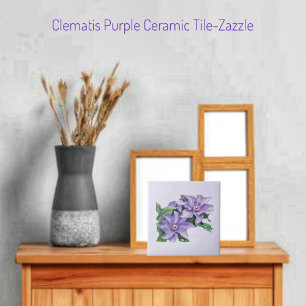 Clematis Purple  Tile
