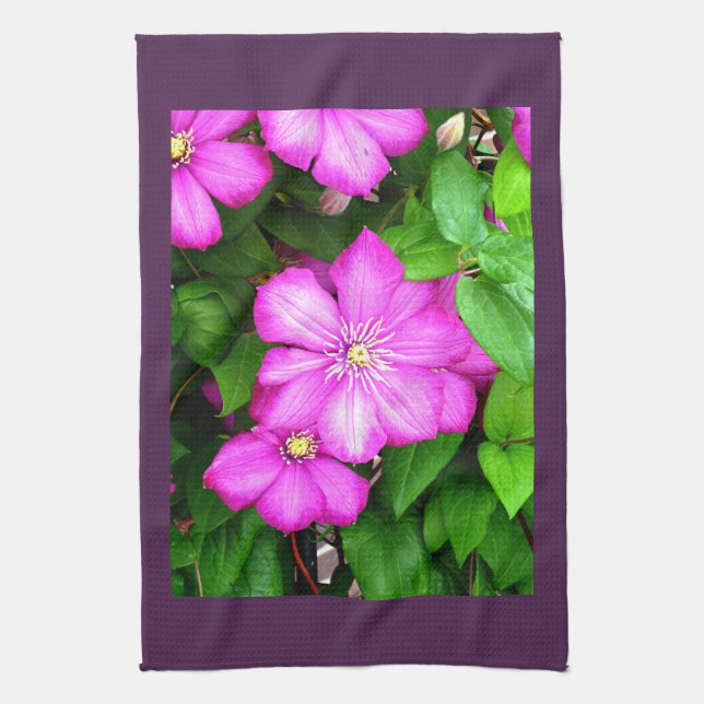 Clematis Tea Towel (Vertical)