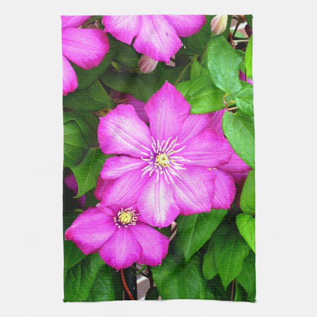 Clematis Tea Towel (Vertical)
