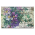 Clematis Vine Handwriting Ephemera Decoupage