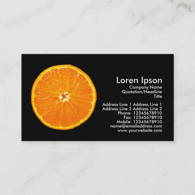 Clementine - Black Business Card (Front)