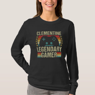 Clementine Gamer Retro Gaming Vintage Game Persona T-Shirt