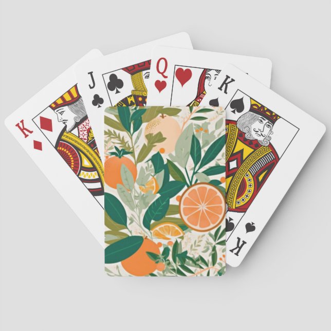 Clementine mandarine playing cards (Back)