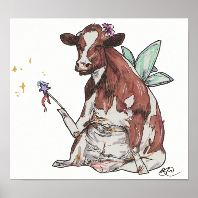 Clementine the Fairy Cow Poster (Front)