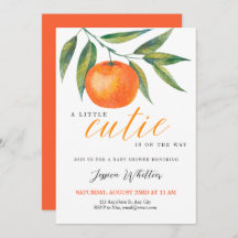 Clementine Watercolor "Cutie" Baby Shower