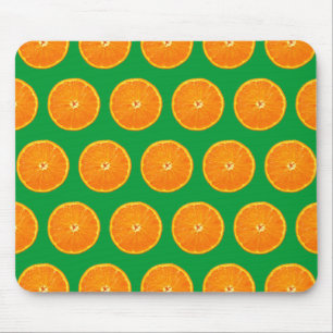 Clementines on Green Mouse Pad
