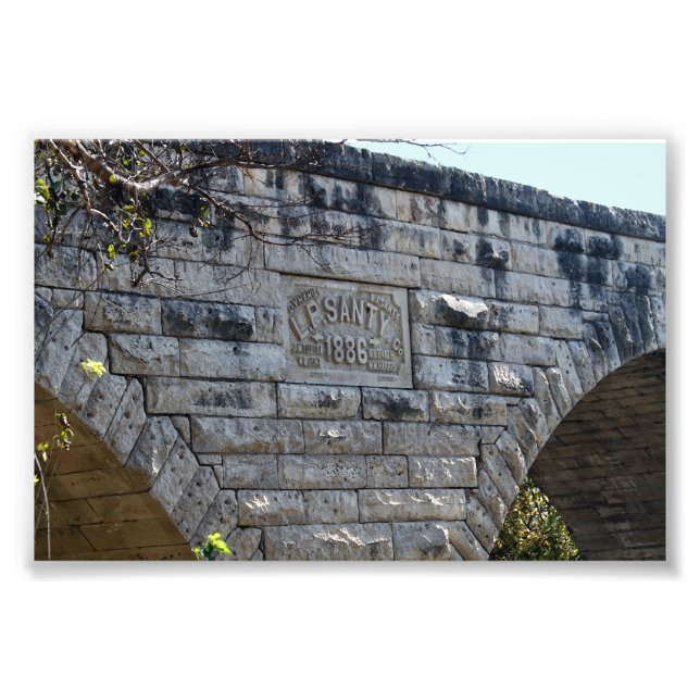 Clements Stone Arch Bridge, Kansas Photo Print (Front)