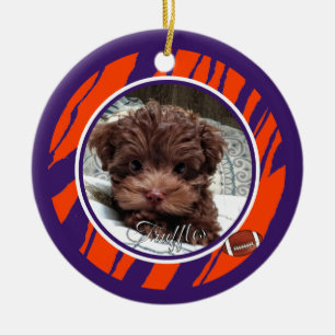 Clemson Dog Fan Customisable Ceramic Tree Decoration