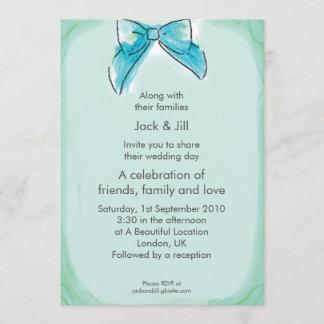 Cleo Bow (seamist) 5x7 Invitation