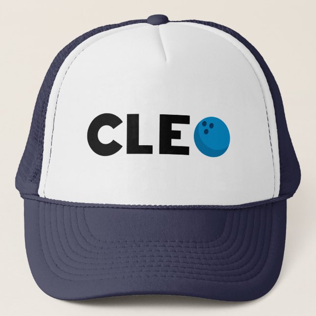 Cleo bowling trucker hat (Front)