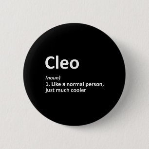 Cleo Definition Personalised Name Funny Birthday 6 Cm Round Badge