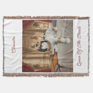 Cleocatra-Queen Of The Treats Throw Blanket