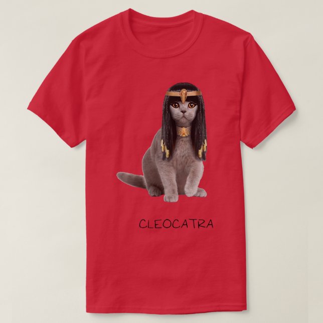 Cleocatra The Golden Jewellery Wearing Pharaoh Cat T-Shirt (Design Front)