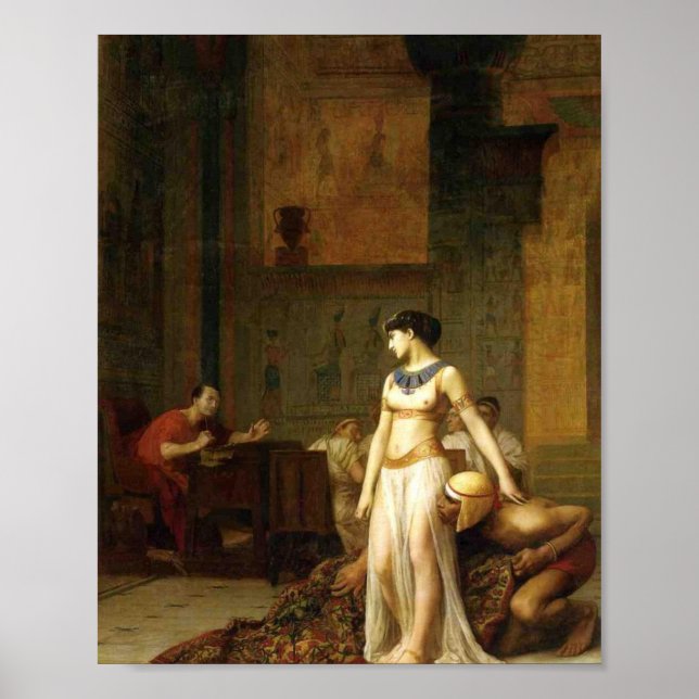 Cleopatra And Caesar By Jean Leon Gerome Poster (Front)
