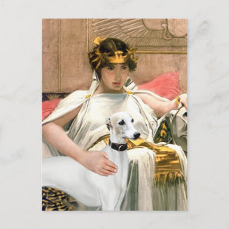 Cleopatra and White Whippet Postcard