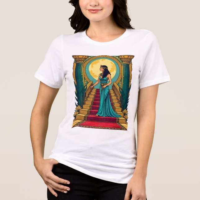 cleopatra carpet entrance women t-shirt Tri-Blend shirt (Front)