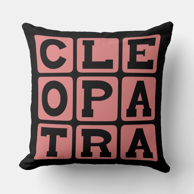 Cleopatra, Egyptian Pharaoh Cushion (Front)