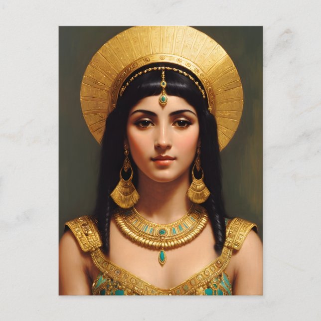 Cleopatra Egyptian Queen Portrait Art Postcard (Front)
