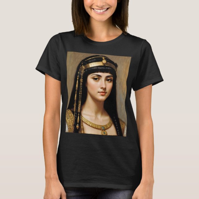 Cleopatra Egyptian Queen Portrait Art T-Shirt (Front)