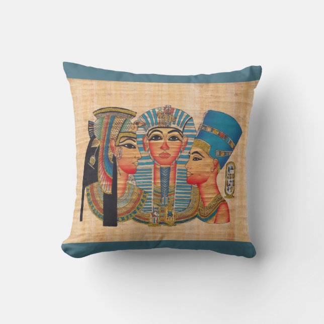 CLEOPATRA Egyptian Queen Vintage Style Artwork Cushion (Front)