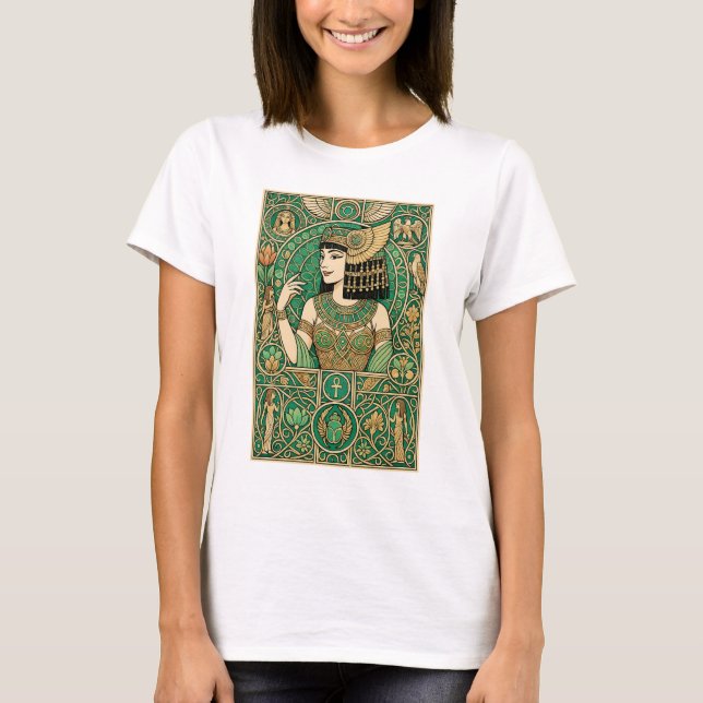 Cleopatra Queen of Egypt – Art Nouveau Style T-Shi T-Shirt (Front)