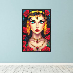 Cleopatra Queen of Egypt in Luxurious Splendour Canvas Print