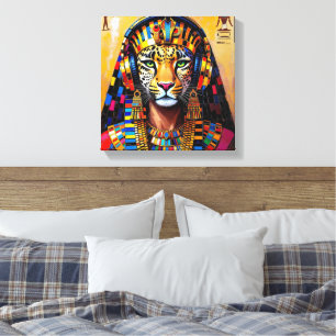 CLEOPATRA QUEEN OF THE NILE-LEOPARD CANVAS PRINT