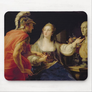 Cleopatra showing Octavius the bust of Julius Mouse Pad