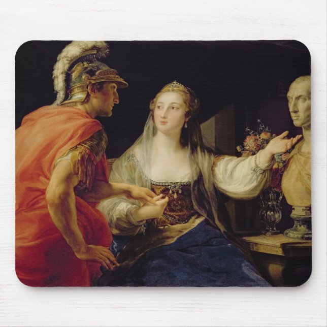 Cleopatra showing Octavius the bust of Julius Mouse Pad (Front)