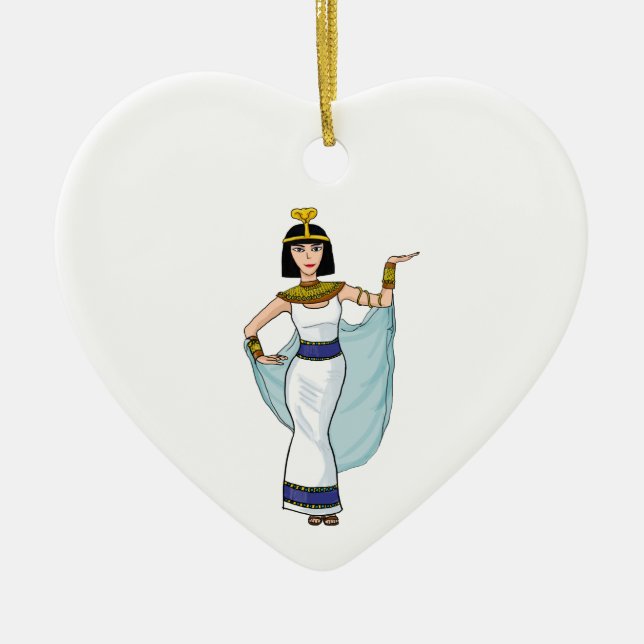 Cleopatra the Pharaoh of Egypt Ceramic Tree Decoration (Front)