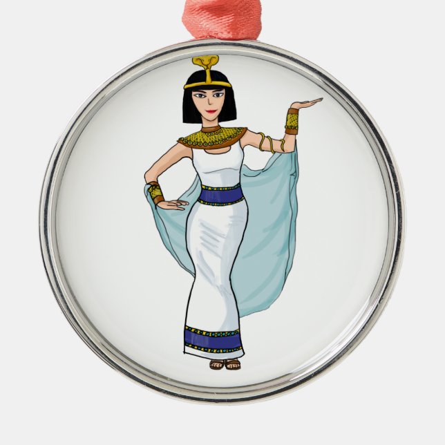 Cleopatra the Pharaoh of Egypt Metal Tree Decoration (Front)