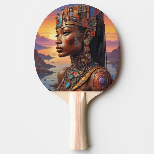 Cleopatra's Gaze Ping Pong Paddle (Front)