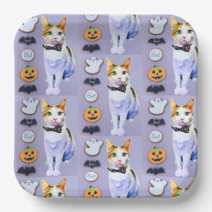 Cleopatra's Halloween Cookies Paper Plate