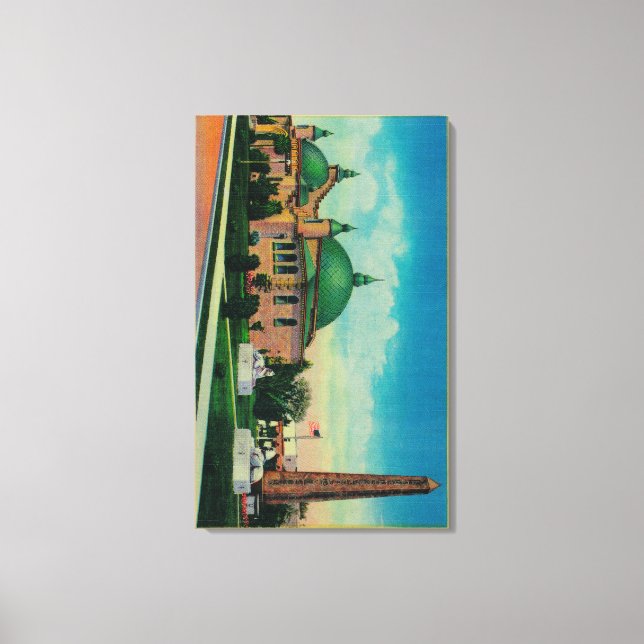 Cleopatra's Needle and Planetarium in Canvas Print (Front)