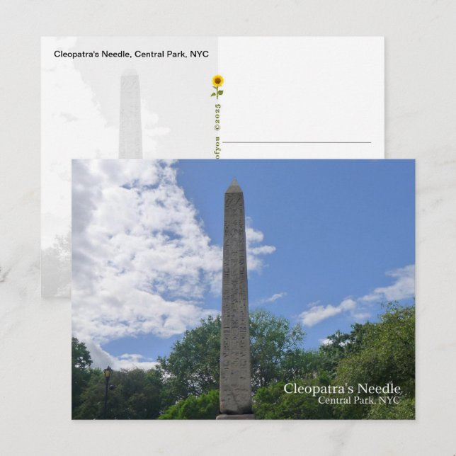 Cleopatra's Needle, Central Park, NYC -  Postcard (Front/Back)