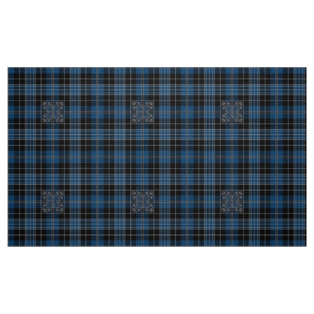 Clergy Blue Tartan with Pattern Fabric (Fat Quarter)