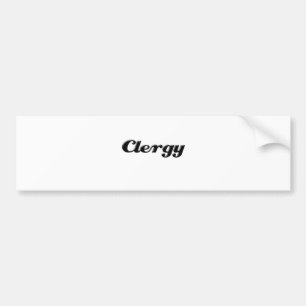 clergy bumper sticker