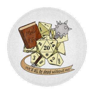 Cleric Dice Design Cutting Board