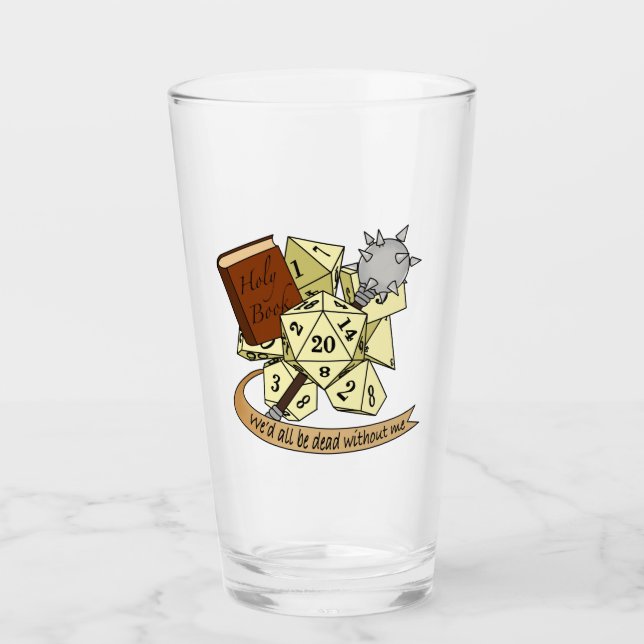 Cleric Dice Design Glass (Front)