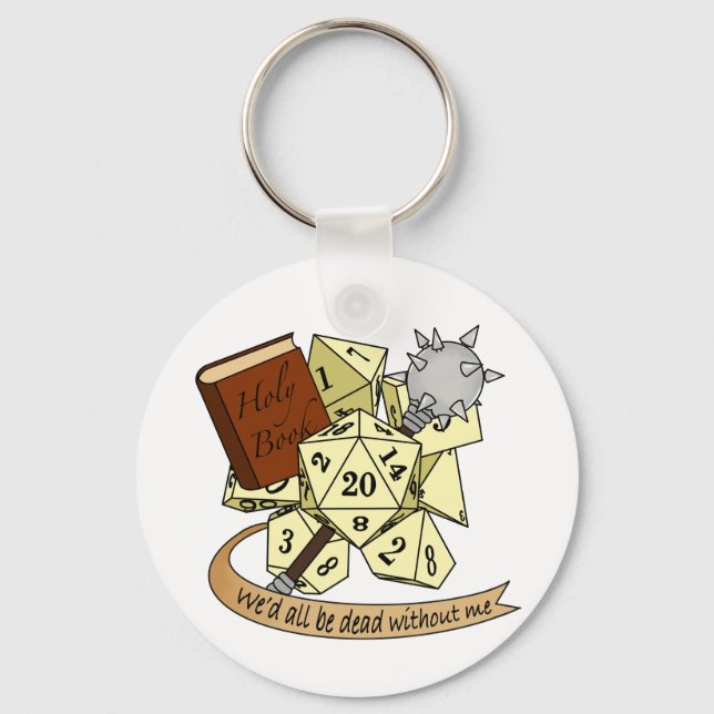 Cleric Dice Design Key Ring (Front)